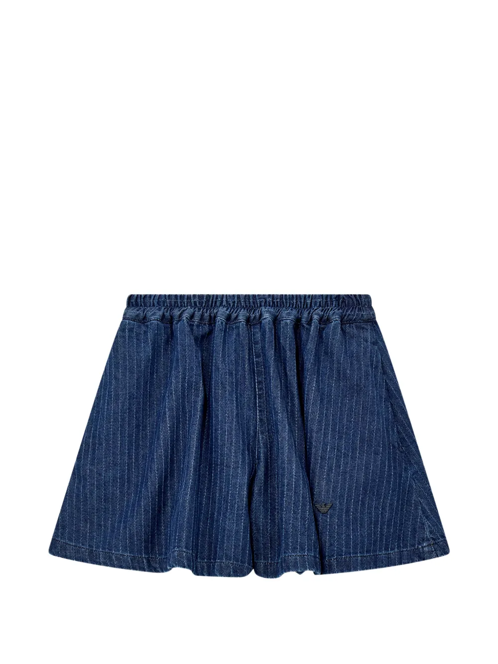 Emporio Armani Elastische mini-shorts met krijtstreep Blauw