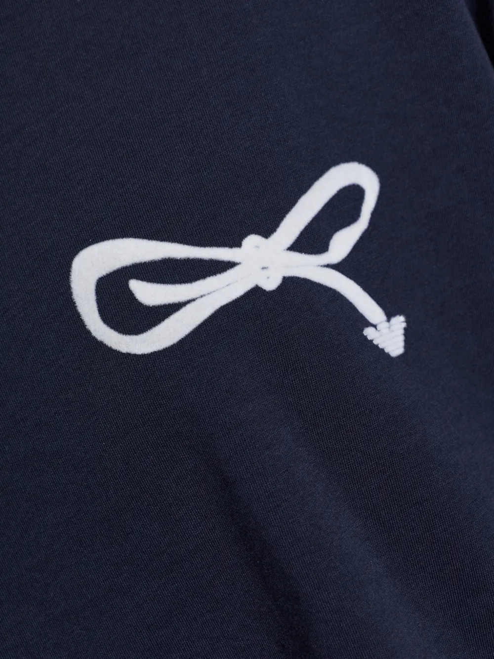 Emporio Armani T-shirt met strikdetail Blauw