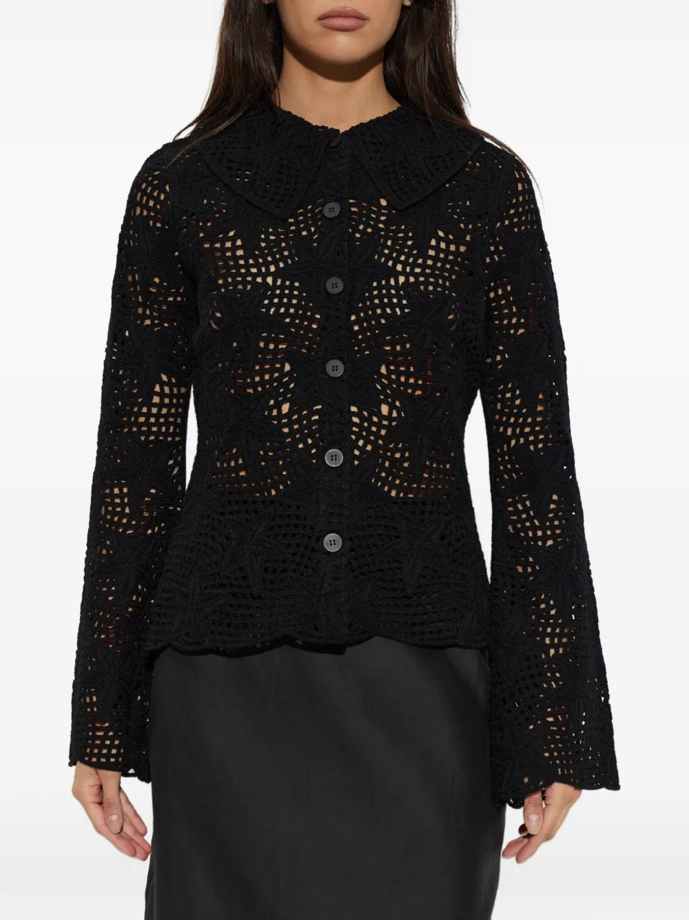 By Malene Birger Gwenevere gehaakt vest Zwart