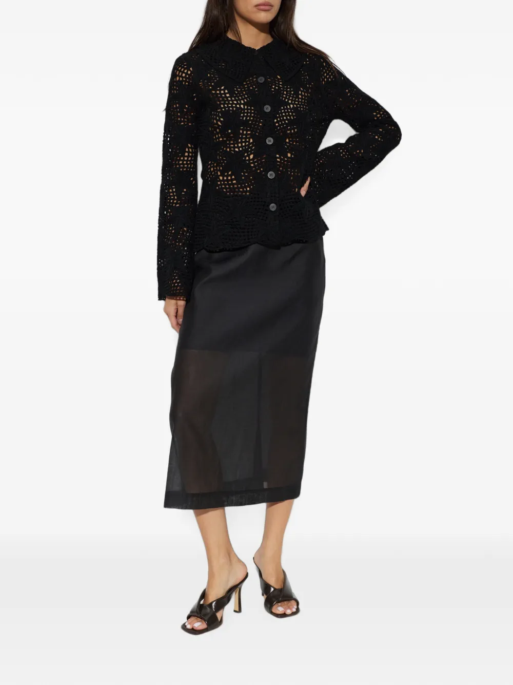 By Malene Birger Gwenevere gehaakt vest Zwart