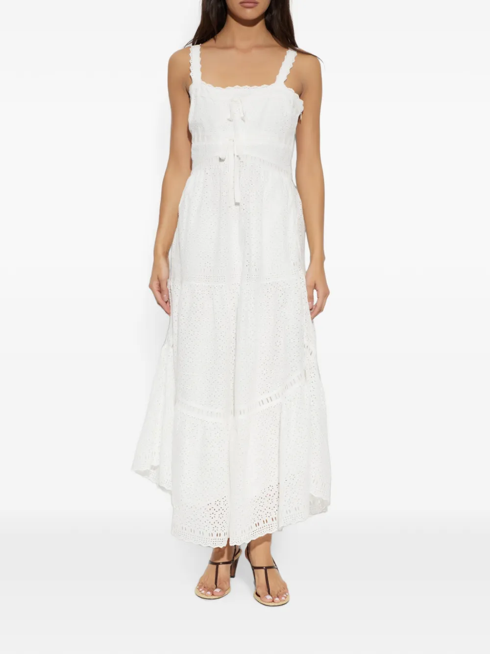 Ulla Johnson Broderie anglaise jurk Wit