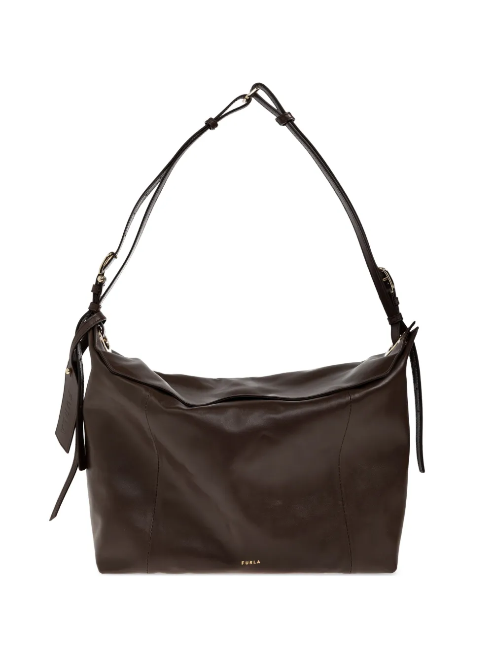 Furla Ginevra leather shoulder bag - Braun