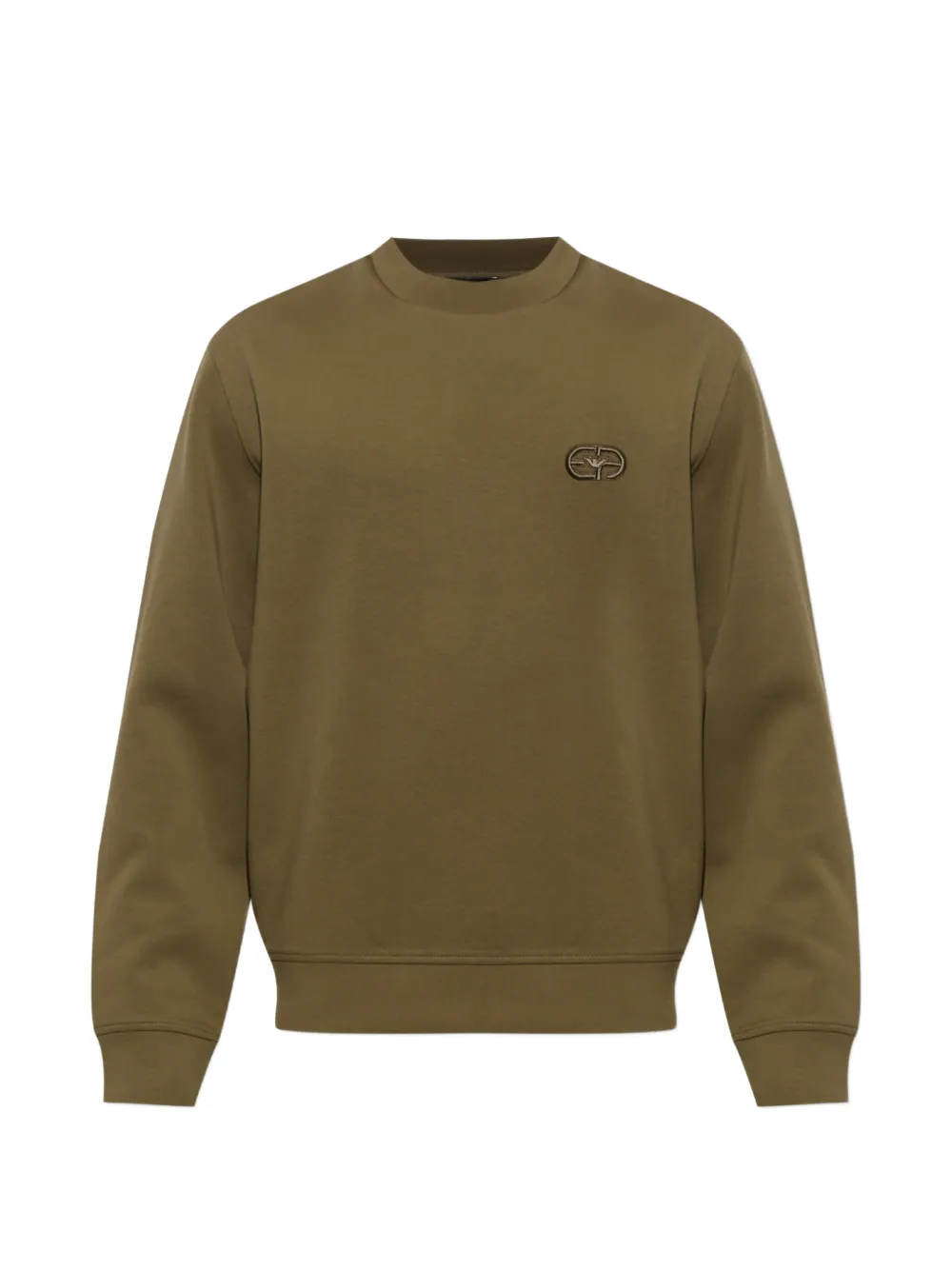 Emporio Armani logo-embroidered sweatshirt - Verde