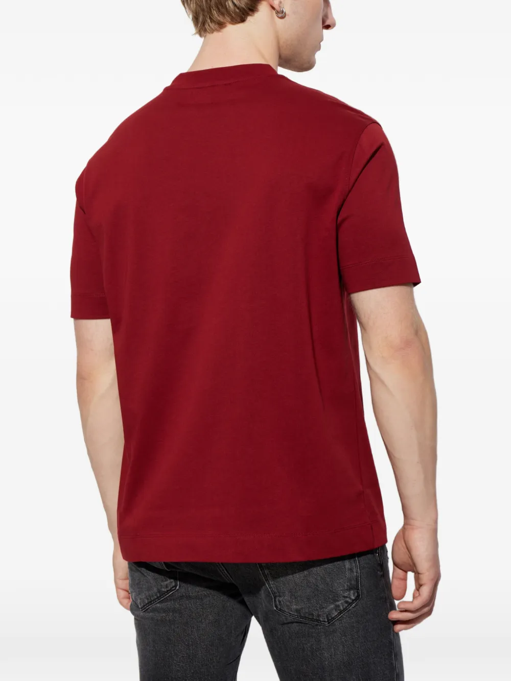 Emporio Armani T-shirt met geborduurd logo Rood