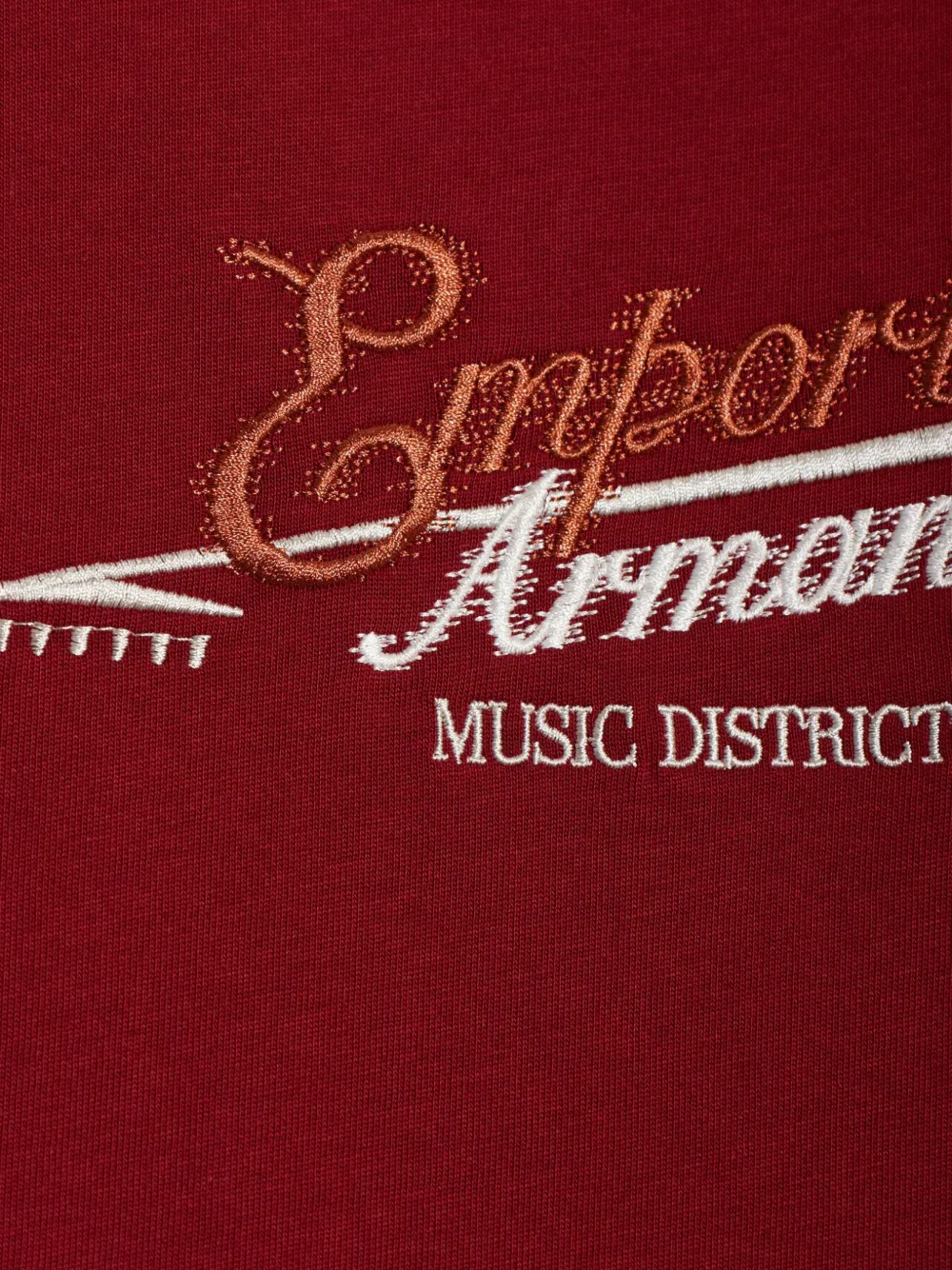 Emporio Armani T-shirt met geborduurd logo Rood