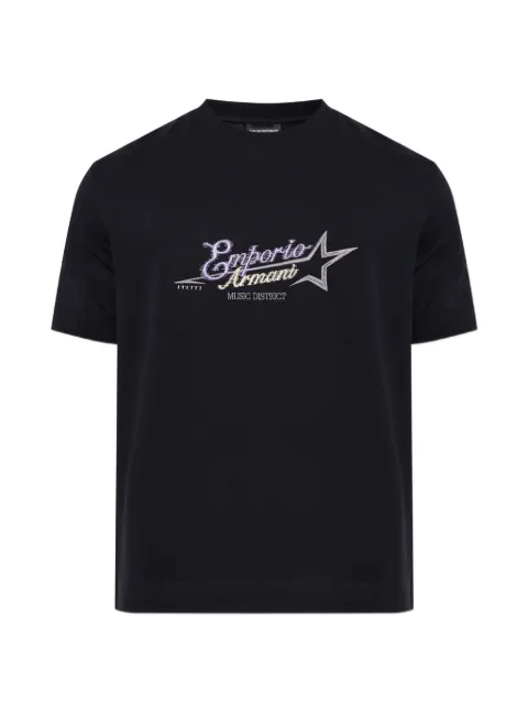 Emporio Armani T-Shirt mit Logo-Stickerei