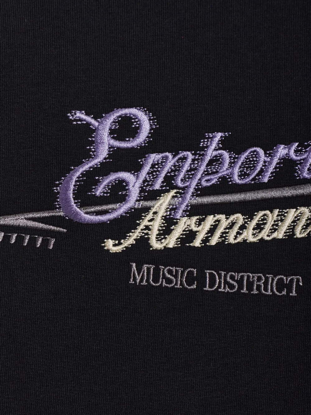 Emporio Armani T-shirt met geborduurd logo Zwart
