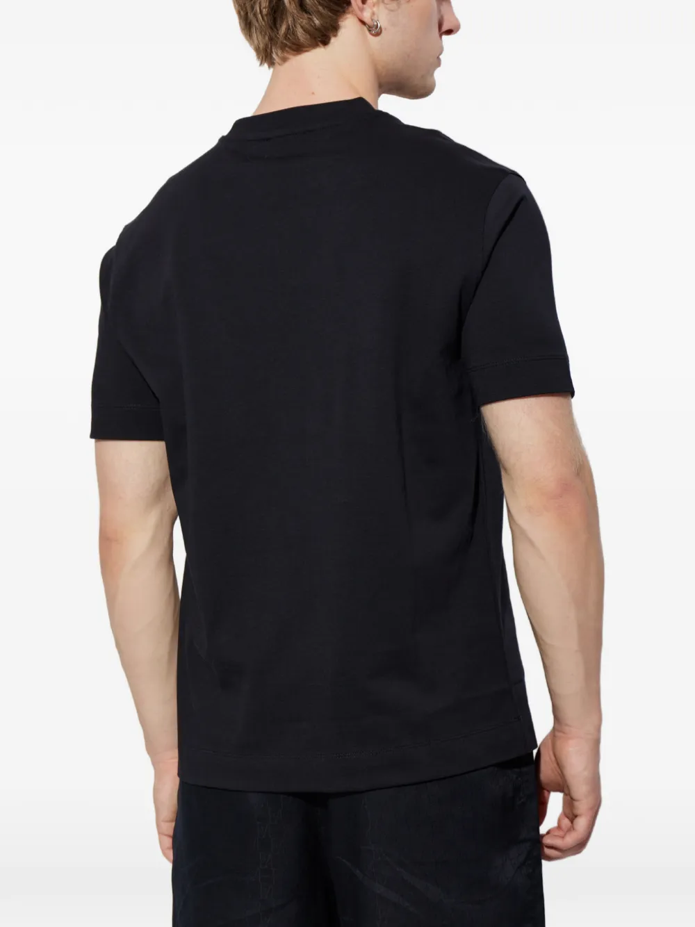 Emporio Armani T-shirt met geborduurd logo Zwart