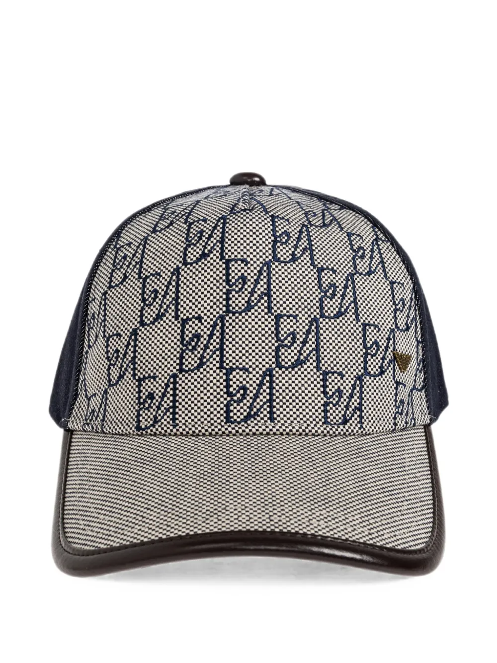 Emporio Armani monogram-embroidered curved-peak baseball cap - Blu