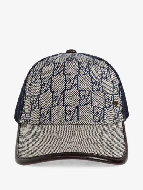 Emporio Armani monogram-embroidered curved-peak baseball cap