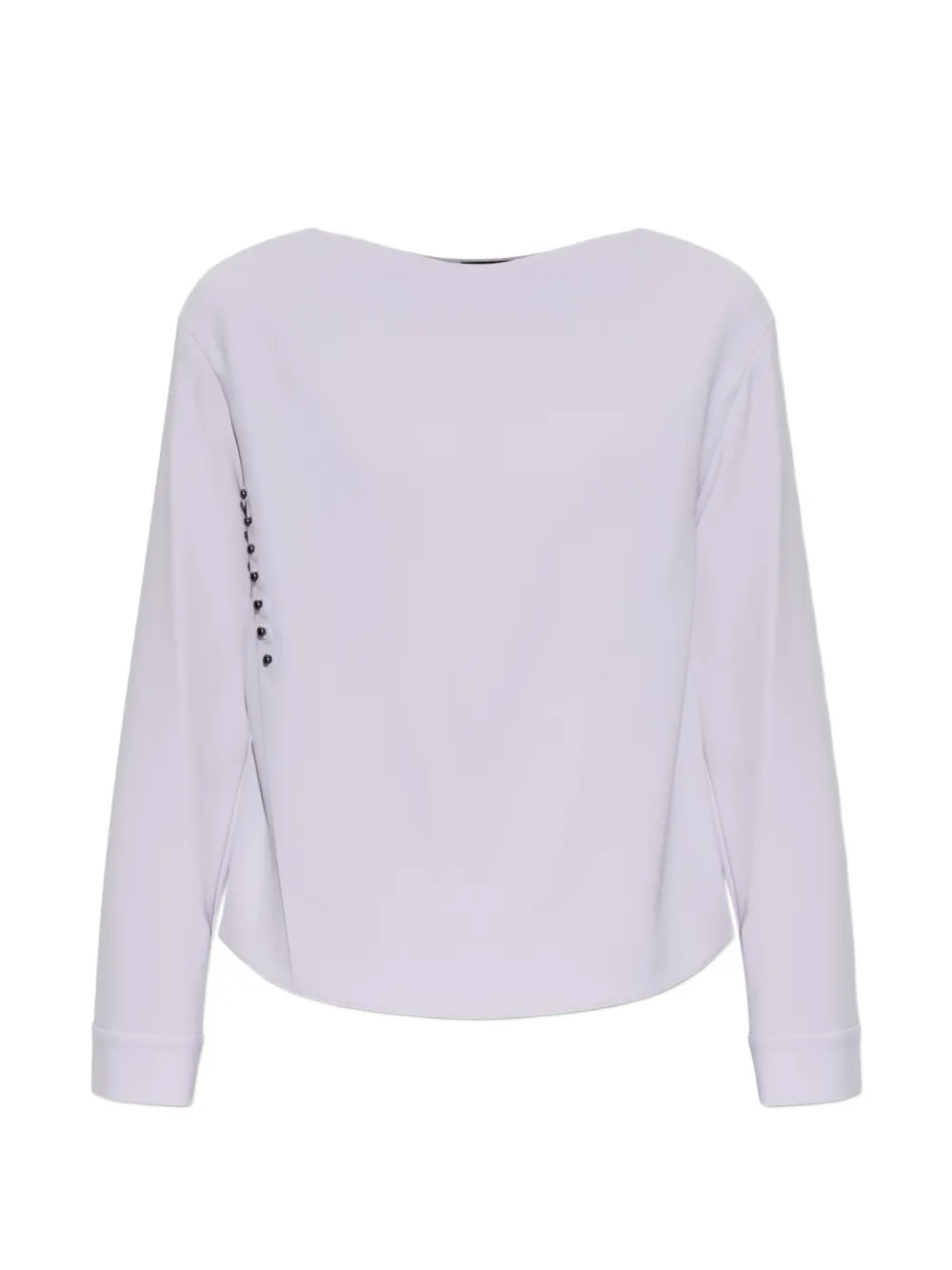 Emporio Armani button-detail long-sleeve blouse - Viola
