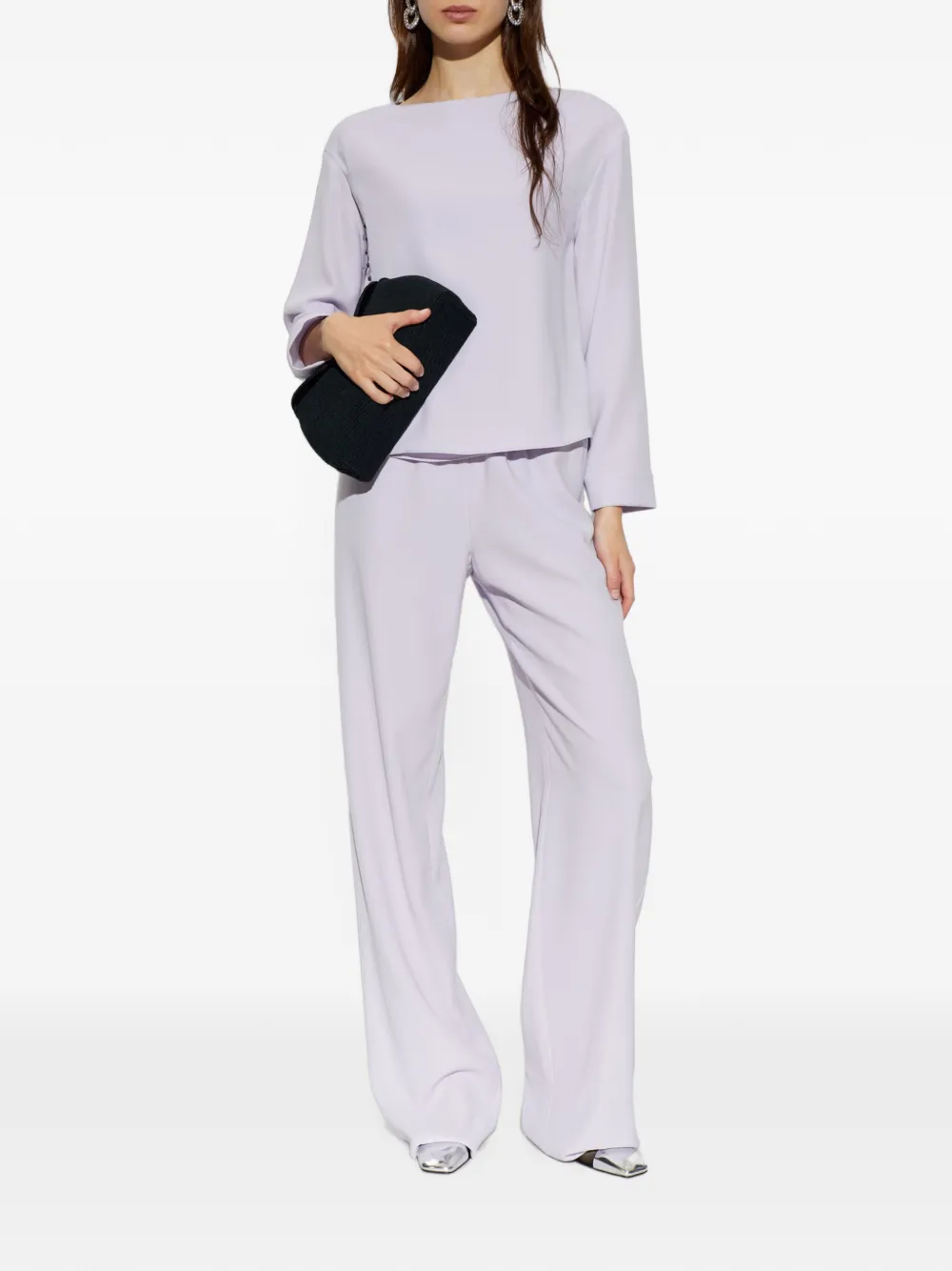 Emporio Armani Blouse met knoopdetail Paars