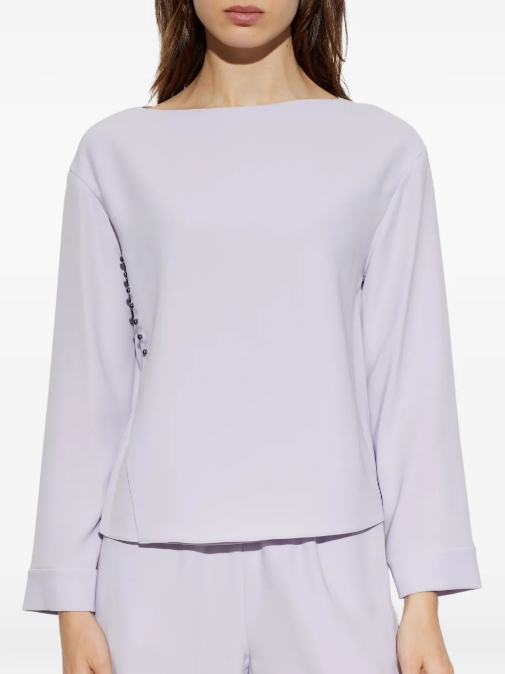 Emporio Armani Blouse met knoopdetail Paars