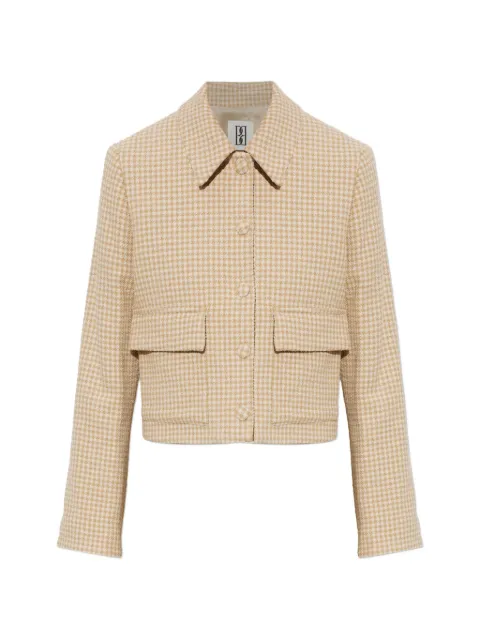By Malene Birger Annie houndstooth-pattern cropped jacket
