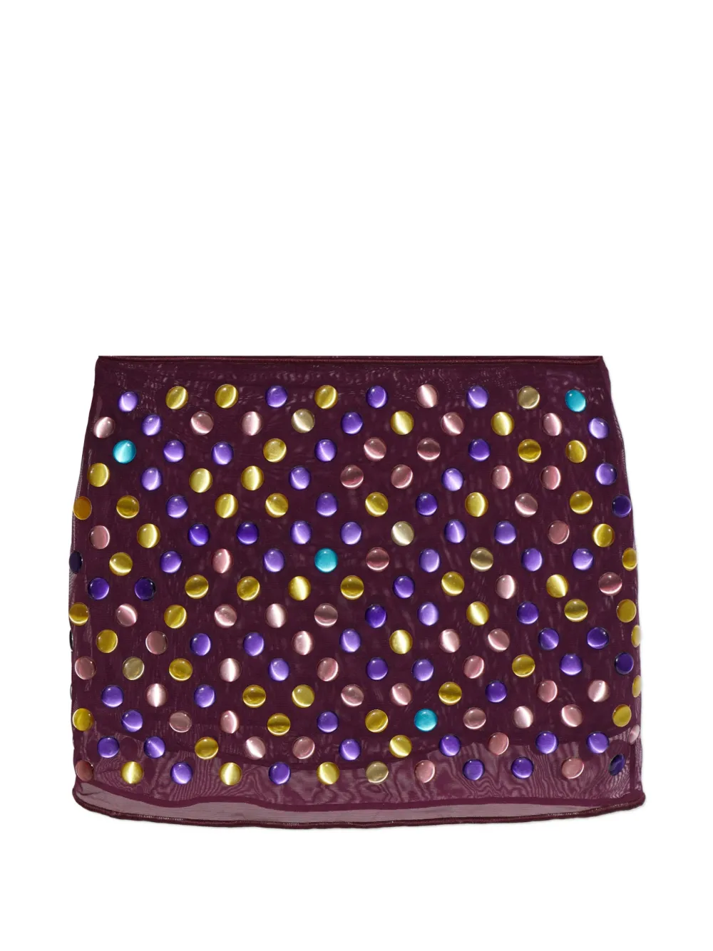 Oséree appliqué-embellished mesh-mini skirt - Viola