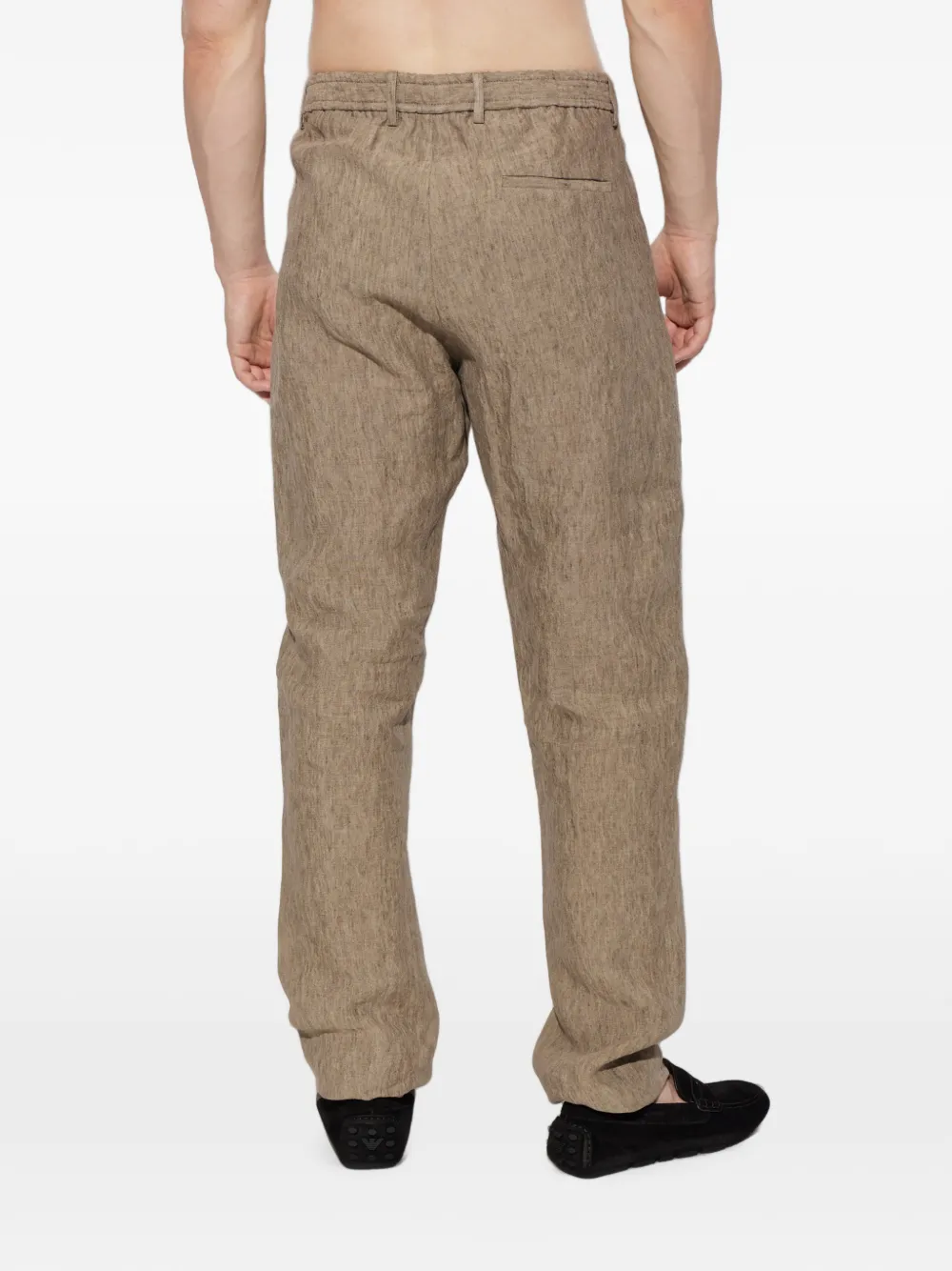 Emporio Armani Broek met gestikte naad Beige