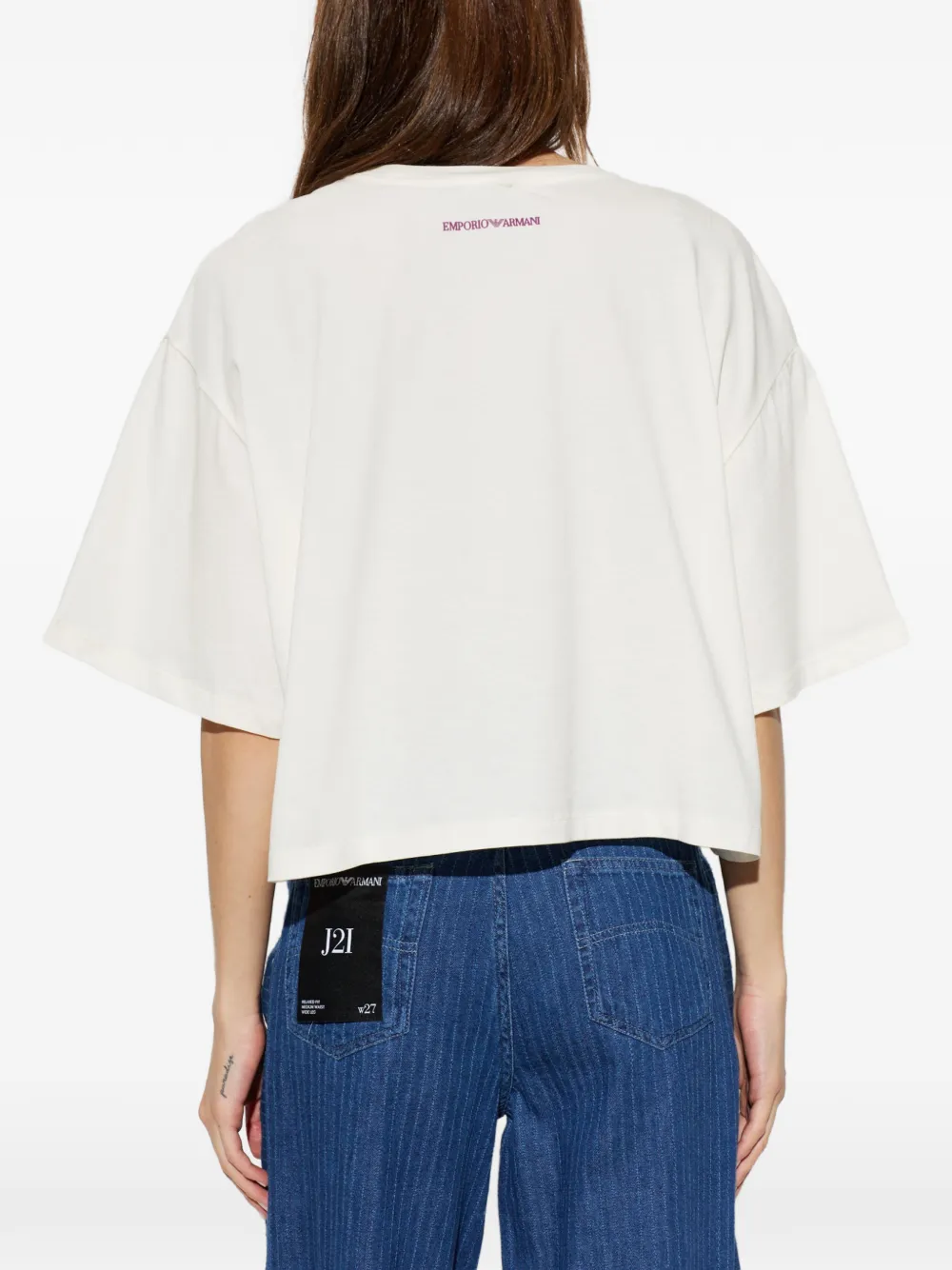 Emporio Armani T-shirt met logoprint Wit