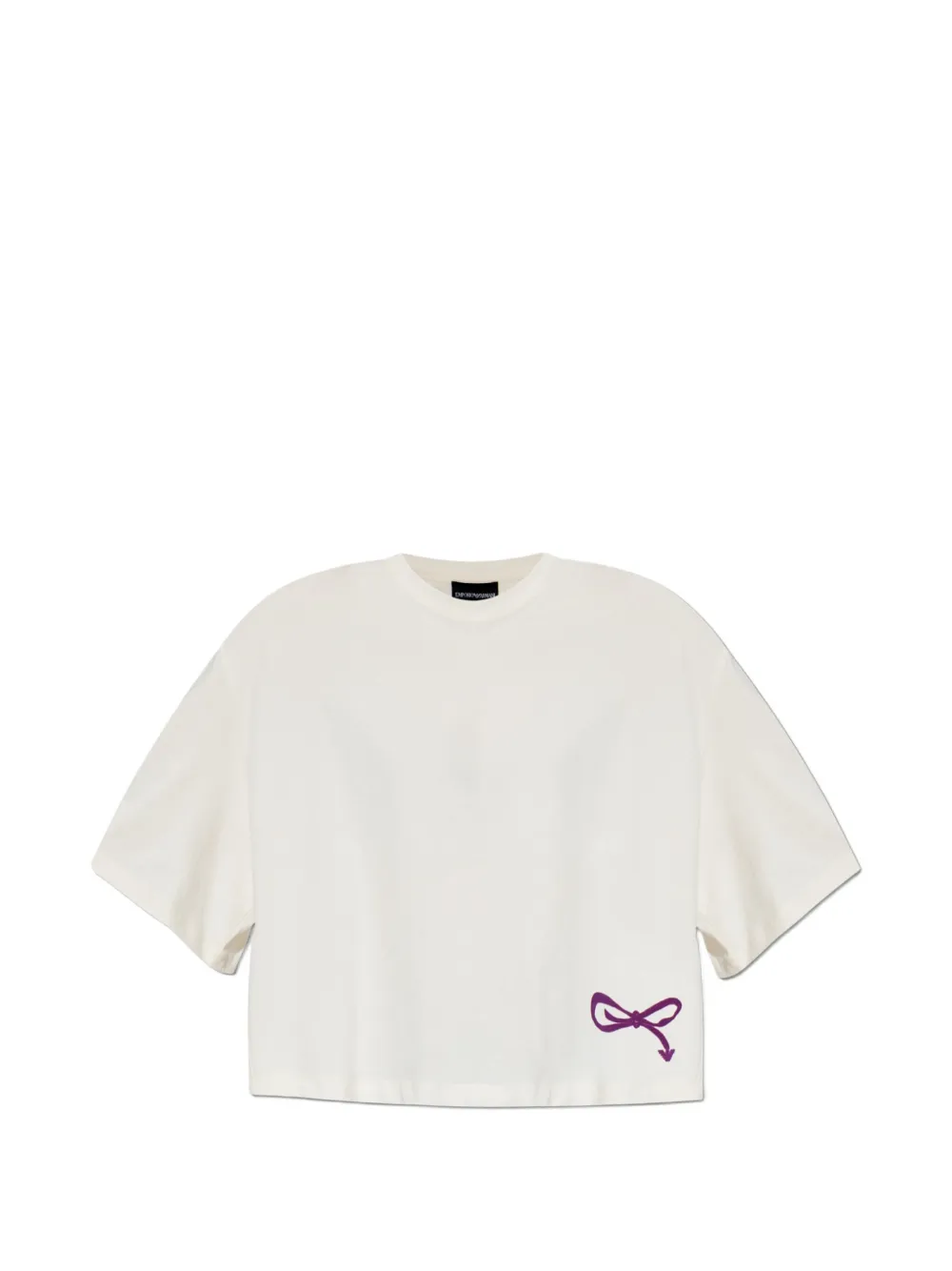 Emporio Armani logo-print oversized T-shirt - Bianco