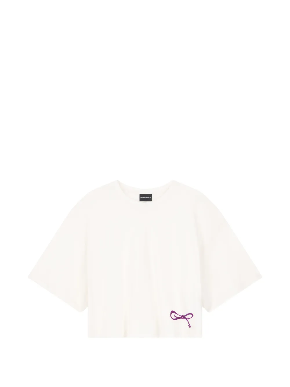 Emporio Armani logo-print oversized T-shirt - Bianco