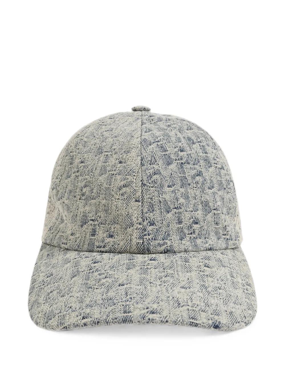 Emporio Armani monogram-jacquard denim baseball cap - Blu
