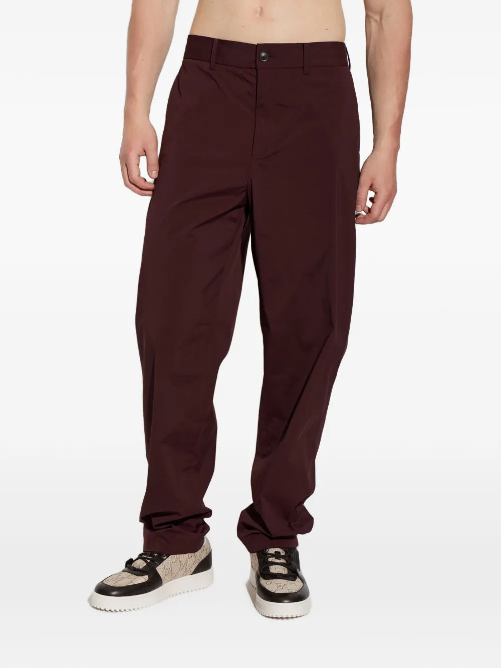 Emporio Armani Ruimvallende pantalon Rood