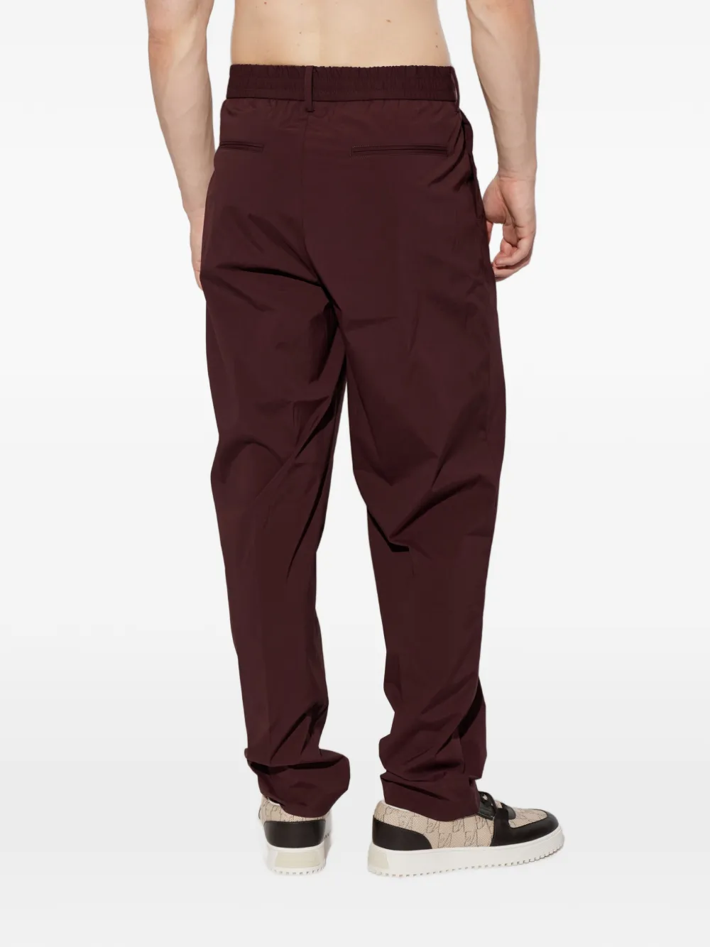 Emporio Armani Ruimvallende pantalon Rood