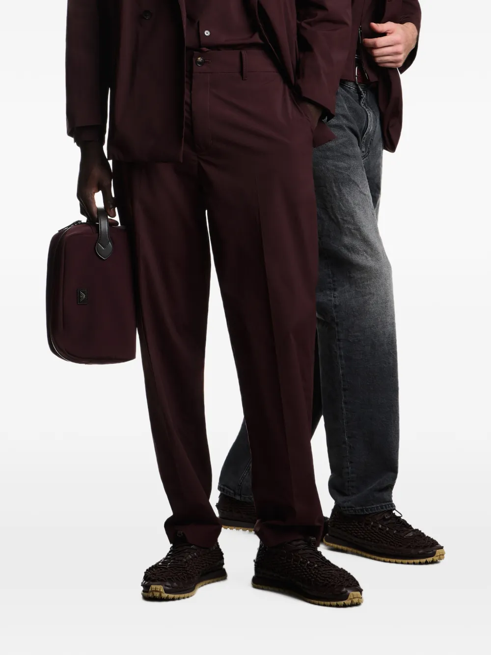 Emporio Armani loose-fit pleated trousers - Rosso