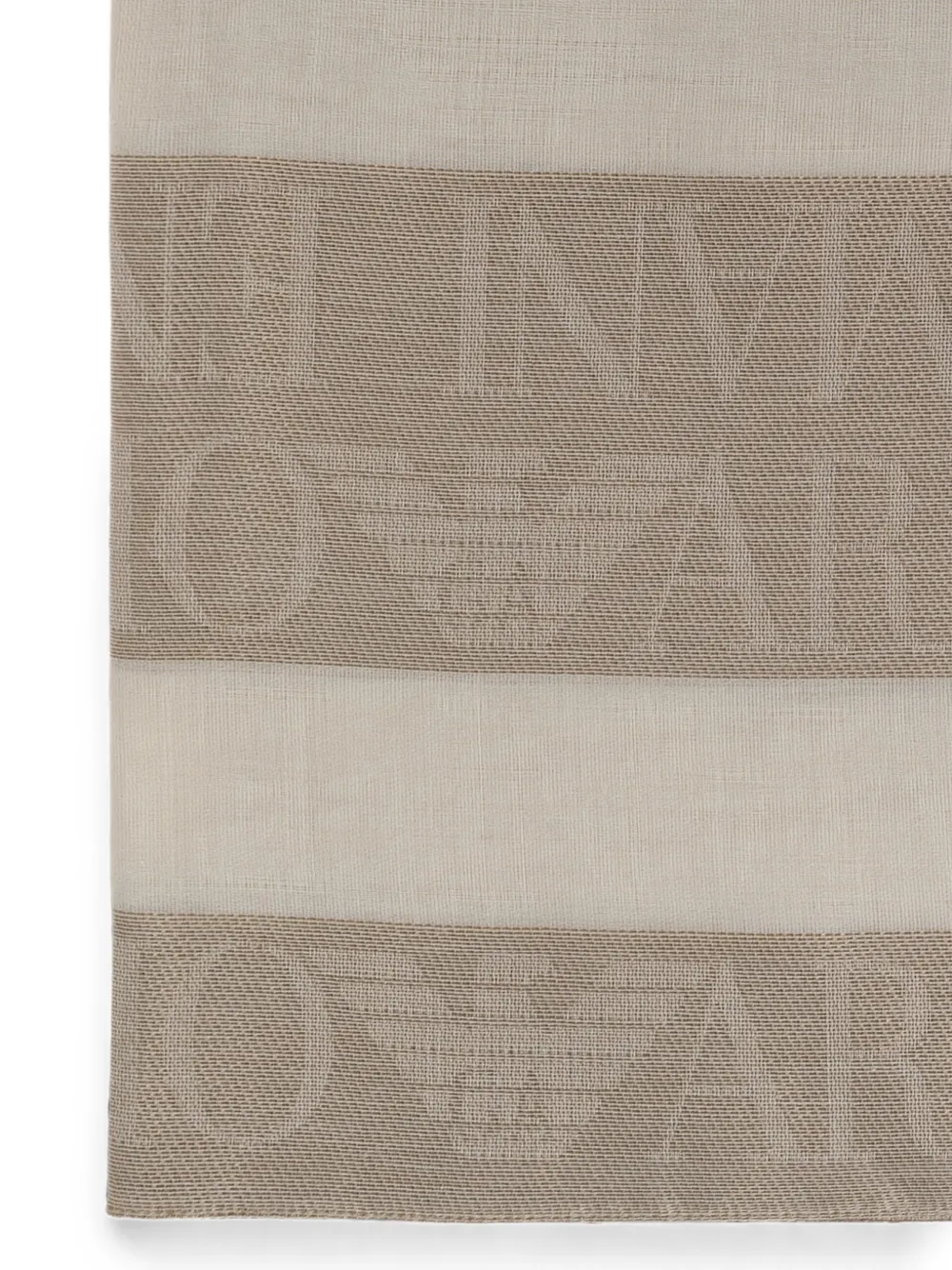 Emporio Armani Logo-jacquard Frayed Scarf in Neutrals, view 2