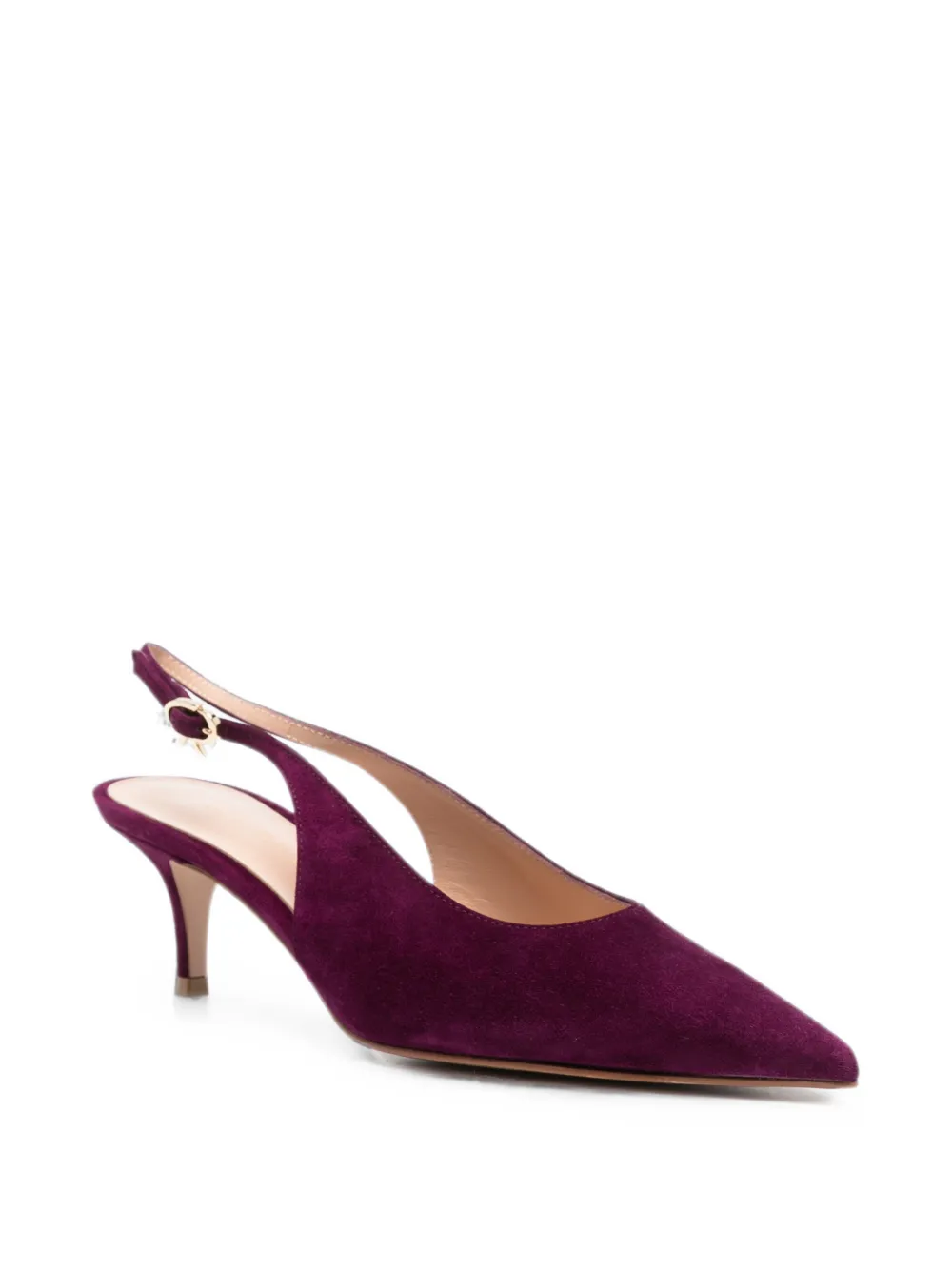 Gianvito Rossi Slingback pumps met puntige neus Paars