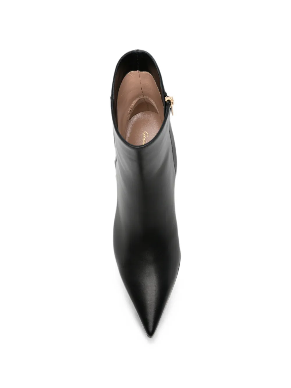 Gianvito Rossi pointed-toe block-heel ankle boots Zwart