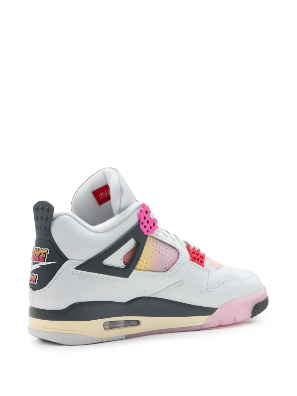 Nike Air Jordan 4 Retro lace-up sneakers Wit