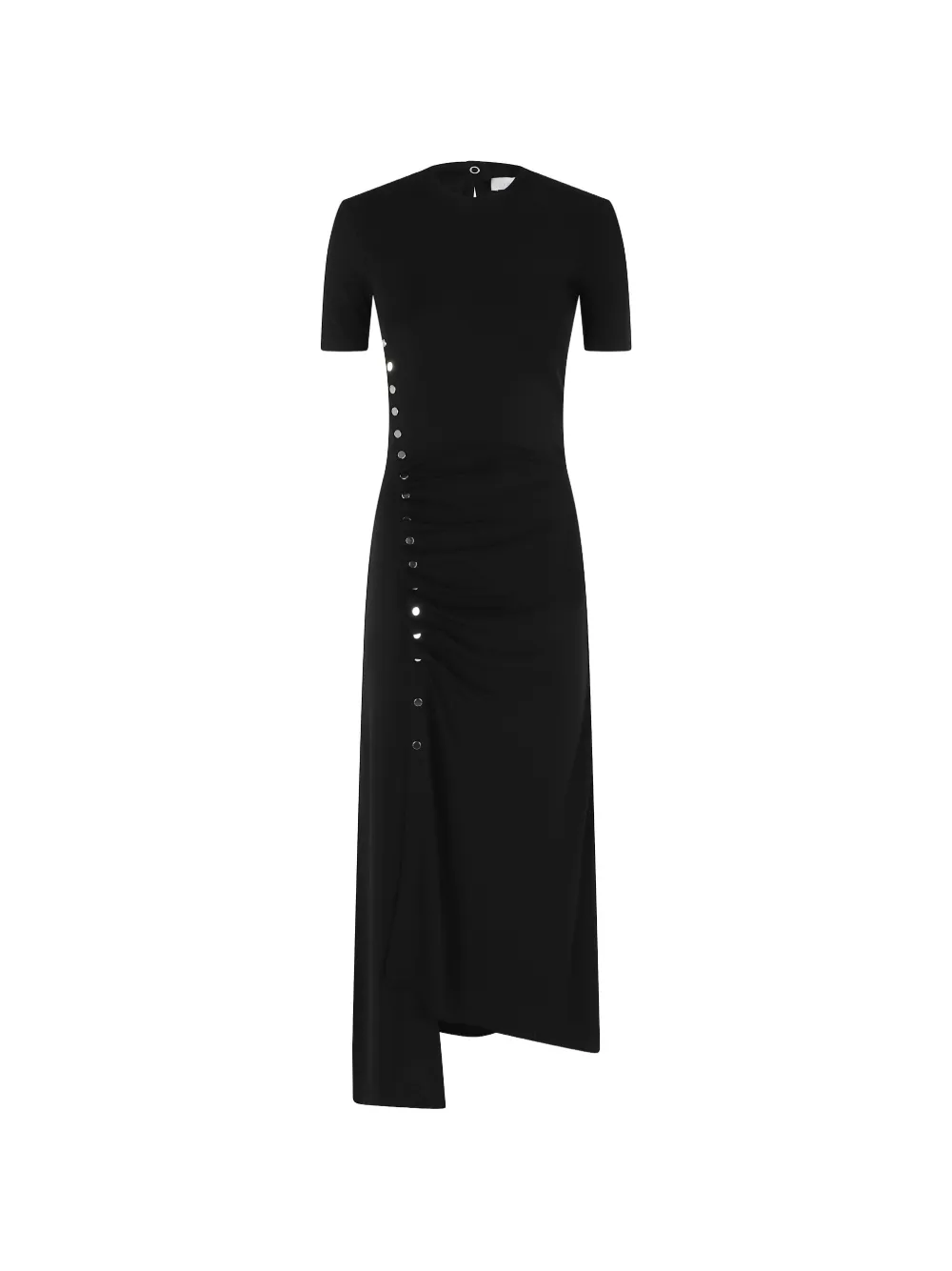 Rabanne draped asymmetric maxi dress - Nero