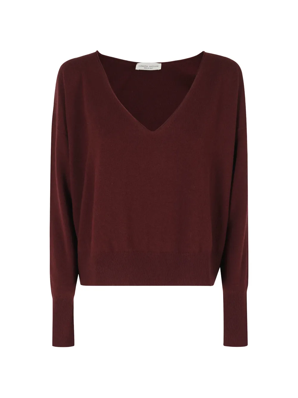 Roberto Collina V-neck drop-shoulder sweater - Rosso