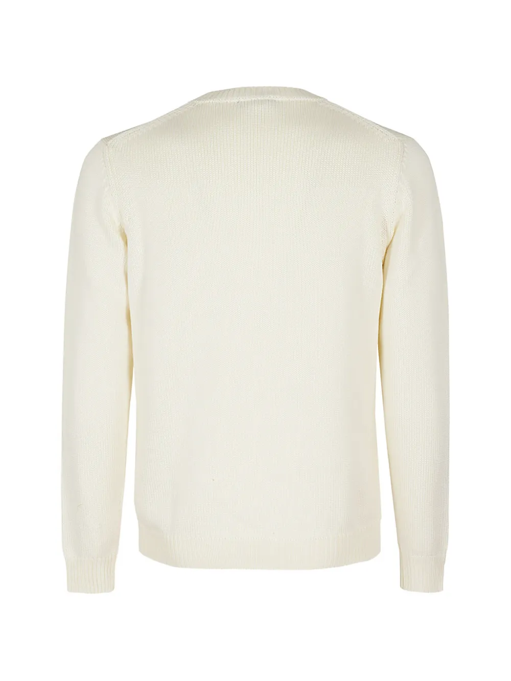 Roberto Collina Trui met ronde hals en geribbelde afwerking Beige