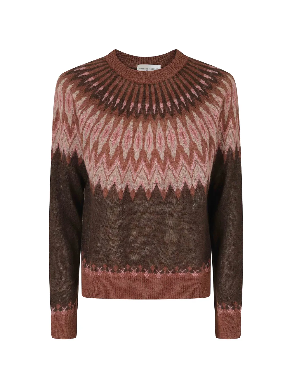 Roberto Collina fair isle-pattern sweater - Marrone
