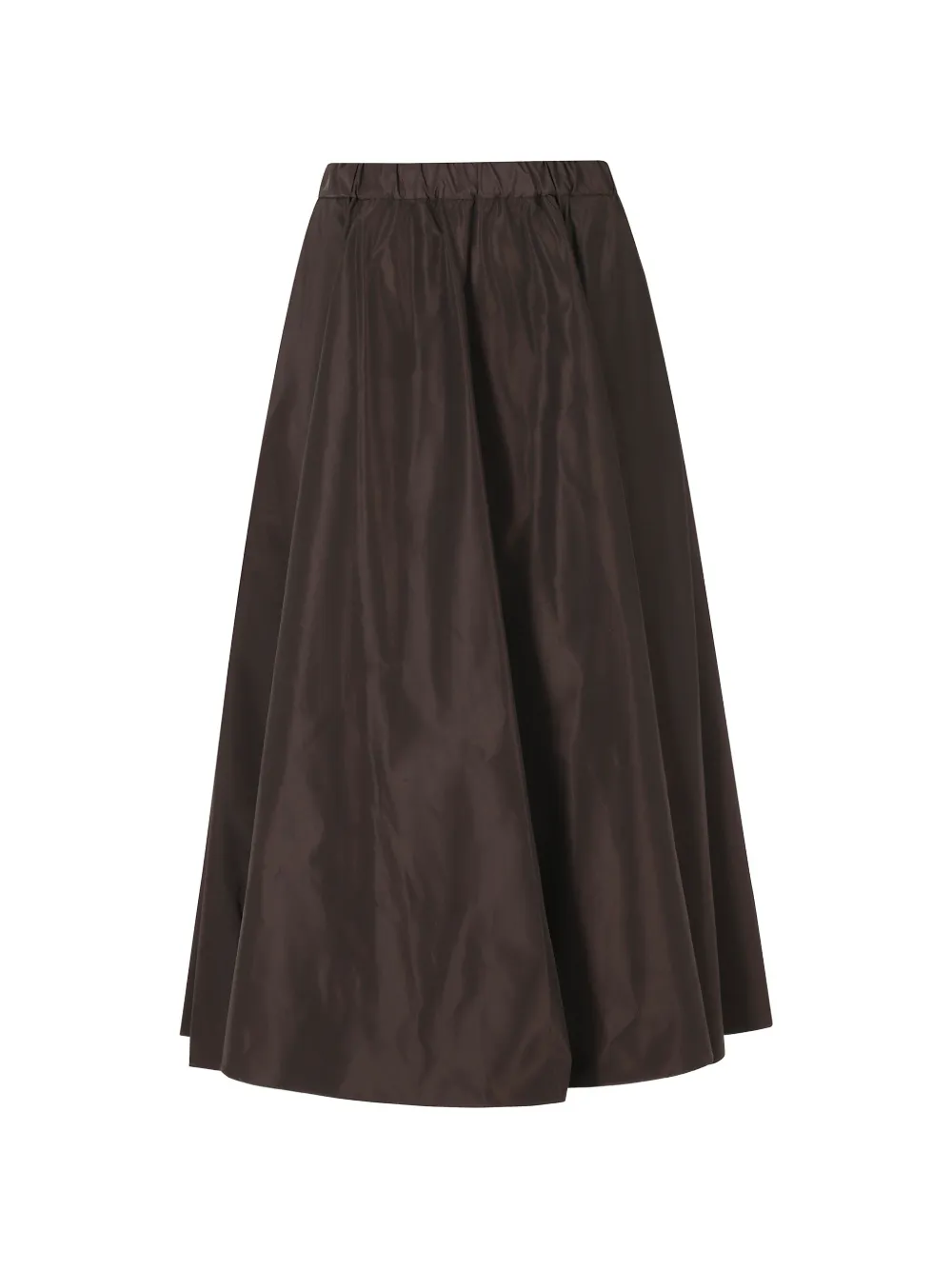 ASPESI elasticated-waistband flared midi skirt - Braun