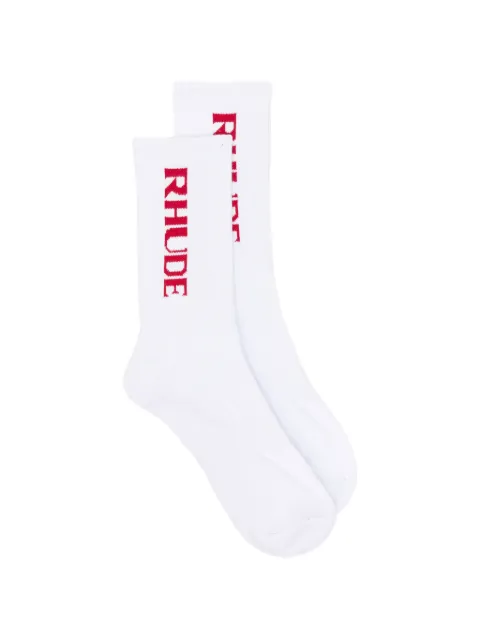 RHUDE Filtaro logo-intarsia socks