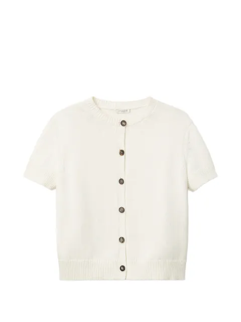 Lafayette 148 short-sleeve crew-neck cardigan