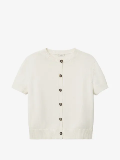 Lafayette 148 short-sleeve crew-neck cardigan
