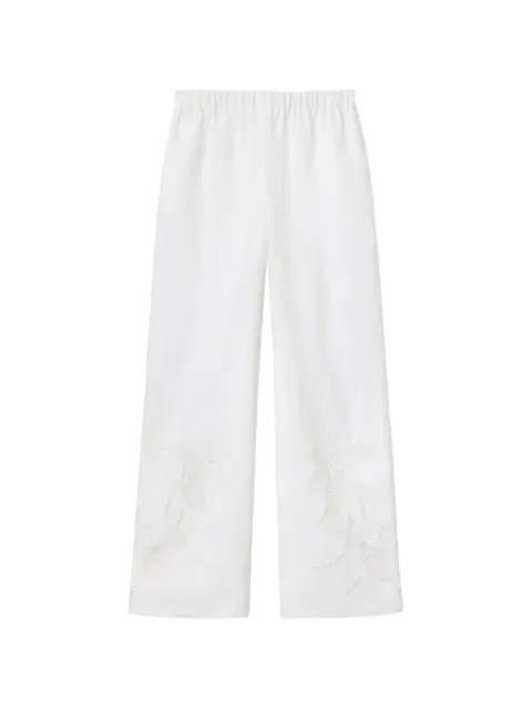 Lafayette 148 Calça pantalona Riverside com bordado