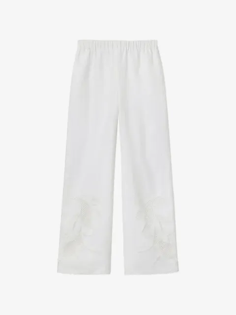 Lafayette 148 Riverside embroidered palazzo pants