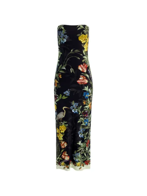 alice + olivia Delora strapless midi dress