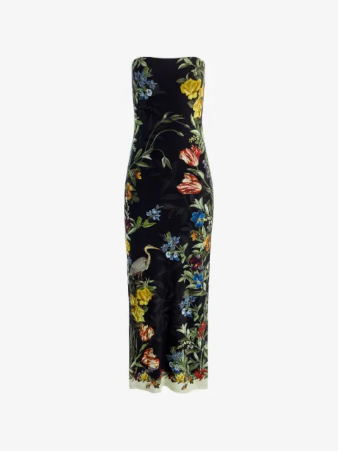 alice + olivia Delora strapless midi dress