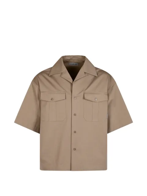 Balenciaga short-sleeve flap-pocket shirt