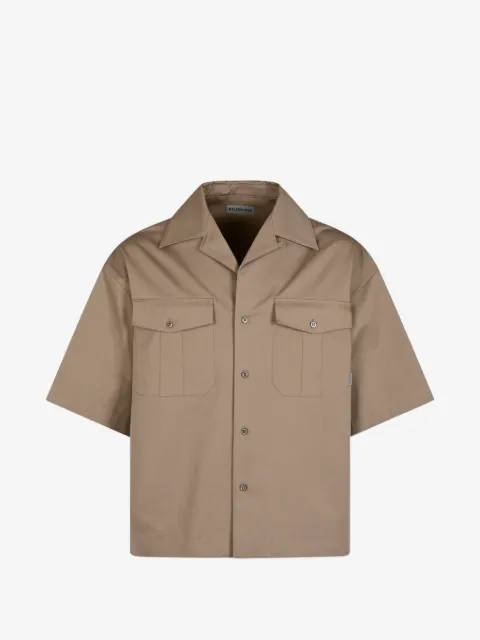Balenciaga short-sleeve flap-pocket shirt