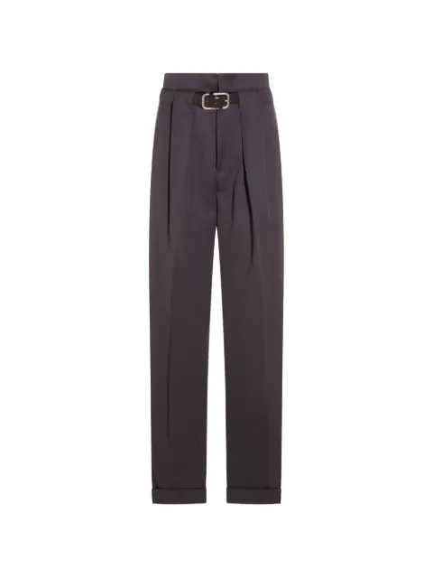The Attico pantalon plissé à taille ceinturée