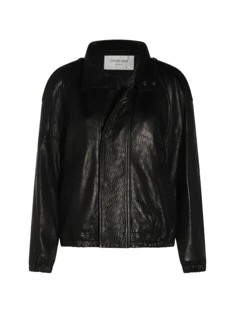 Saint Laurent crinkled-leather jacket