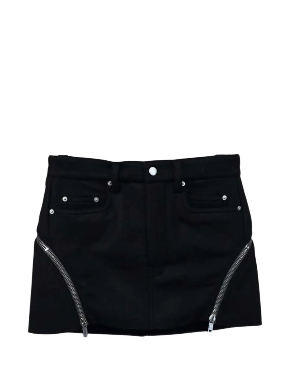 Rick Owens zip-detail denim skirt - Nero
