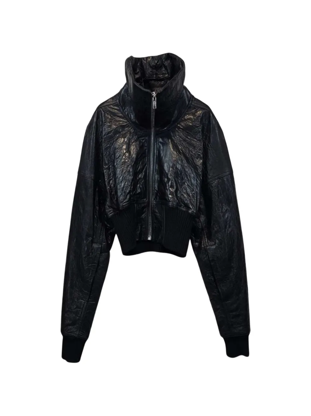 Rick Owens Draculight tunnel-neck cropped jacket - Nero