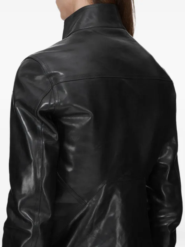 Rick Owens Release Padded Leather Jacket | Black | FARFETCH